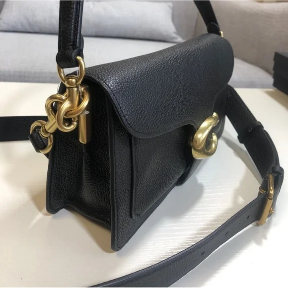 Coach Tabby 26 Black Leather Shoulder Crossbody - Picture 7 of 9